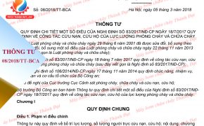 Thông tư 08/2018/TT-BCA quy định về công tác CNCH của lực lượng PCCC