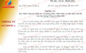 Thông tư 141/2020/TT-BCA quy định công tác kiểm tra về PCCC và CNCH