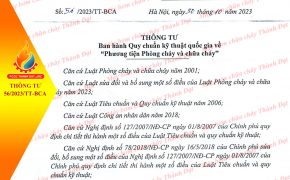 Thông tư 56/2023/TT-BCA Quy chuẩn kỹ thuật quốc gia về phương tiện PCCC