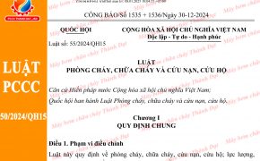 Luật PCCC 2024 số 55/2024/QH15