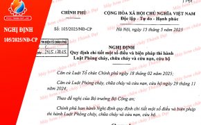 Nghị định 105/2025/NĐ-CP Quy định chi tiết 1 số điều và biện pháp thi hành Luật PCCC và cứu nạn, cứu hộ