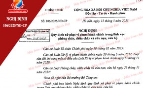 Nghị định 106/2025/NĐ-CP Quy định xử phạt vi phạm hành chính trong lĩnh vực PCCC và CNCH