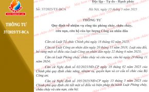 Thông tư 37/2025/TT-BCA Quy định về nhiệm vụ công tác PCCC, CNCH của lực lượng CAND