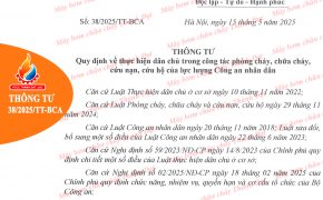 Thông tư 38/2025/TT-BCA Quy định về thực hiện dân chủ trong công tác PCCC, CNCH của lực lượng CAND