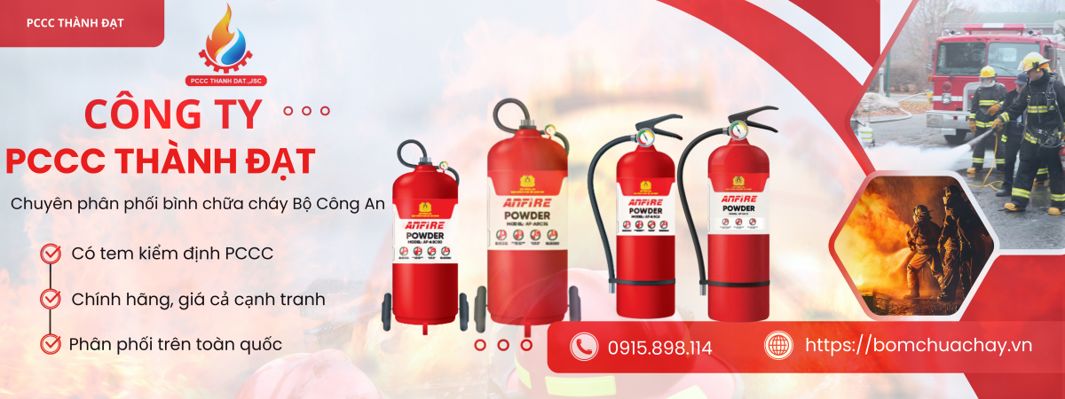 Các loại bình chữa cháy bột ANFIRE đang được PCCC Thành Đạt phân phối