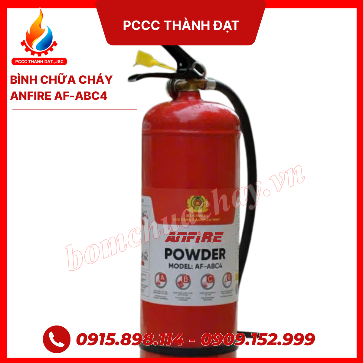 cấu tạo bình chữa cháy ANFIRE