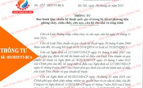 Thông tư 103/2025/TT-BCA quy định kỹ thuật trang bị phương tiện PCCC cho nhà và công trình