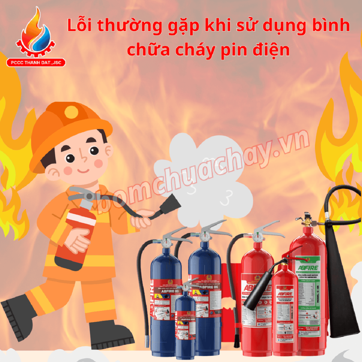 Lỗi thường gặp khi dùng bình chữa cháy pin điện