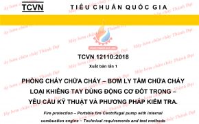 TCVN 12110:2018 Tiêu chuẩn cho máy bơm chữa cháy khiêng tay