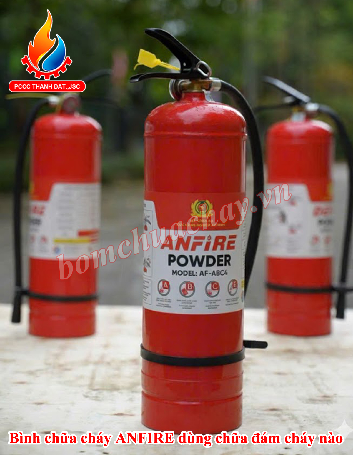 Bình chữa cháy bột ANFIRE dùng chữa đám cháy nào