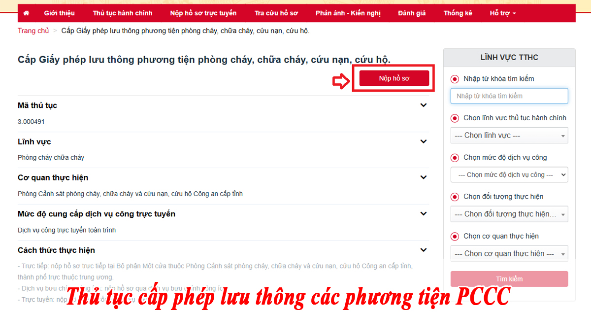 Thủ tục cấp giấy phép lưu thông phương tiện PCCC