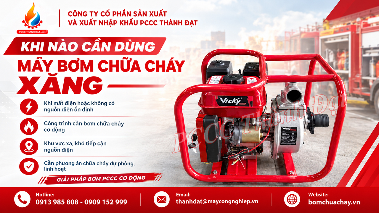 Khi nào nên dùng máy bơm chữa cháy xăng