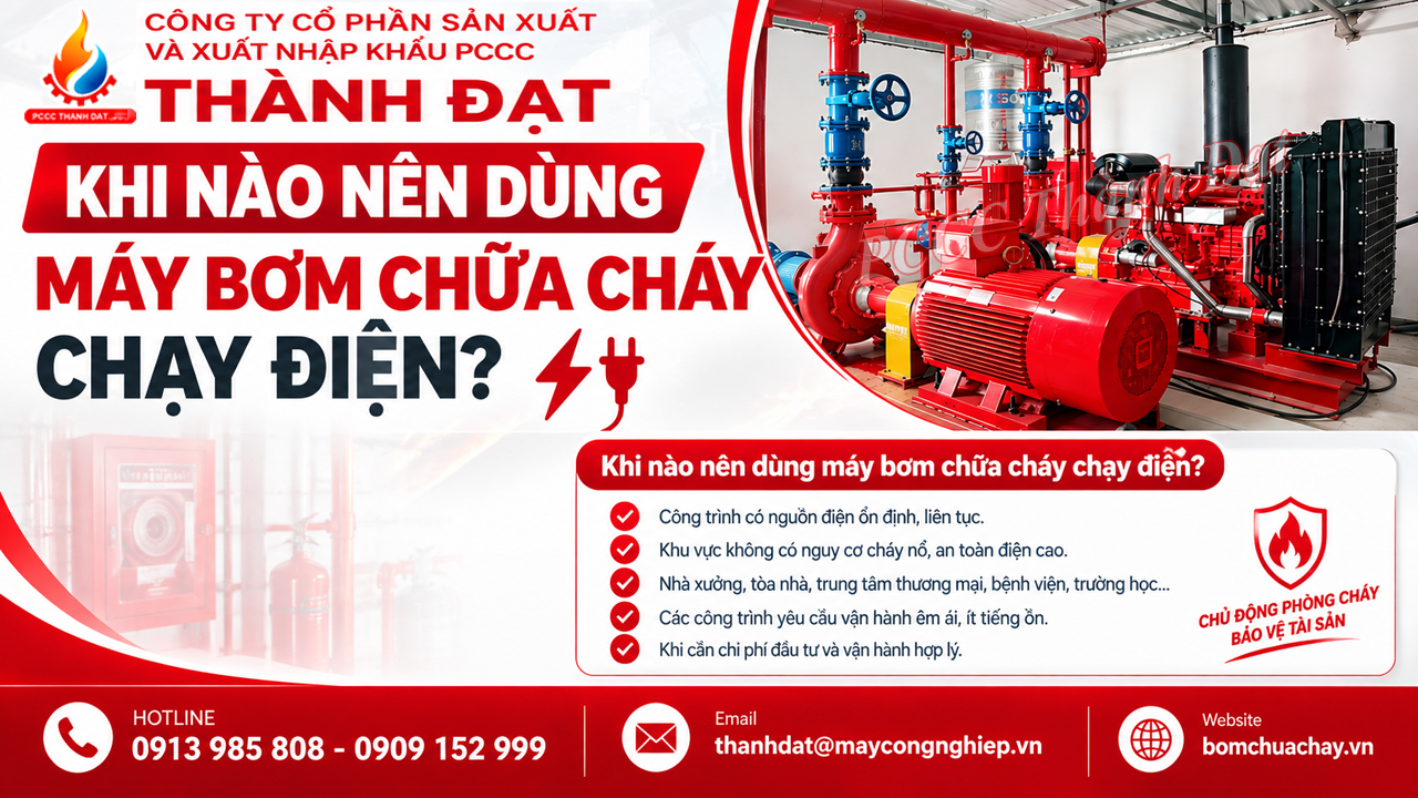Khi nào nên dùng máy bơm chữa cháy điện
