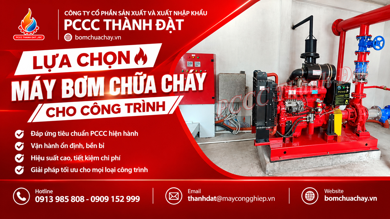 Lựa chọn máy bơm chữa cháy cho công trình phù hợp