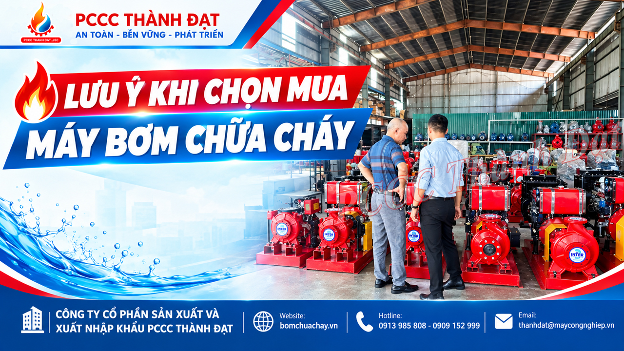 Lưu ý khi chọn mua máy bơm chữa cháy