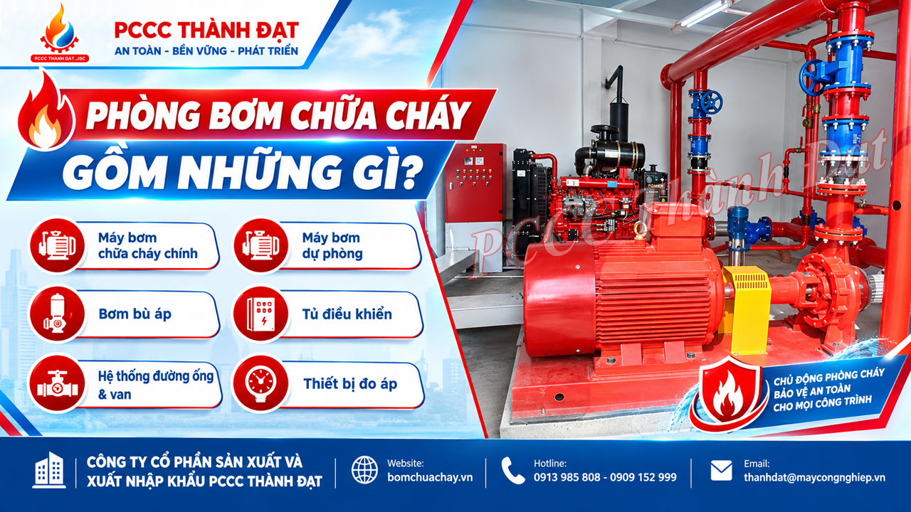 Phòng bơm chữa cháy gồm những gì