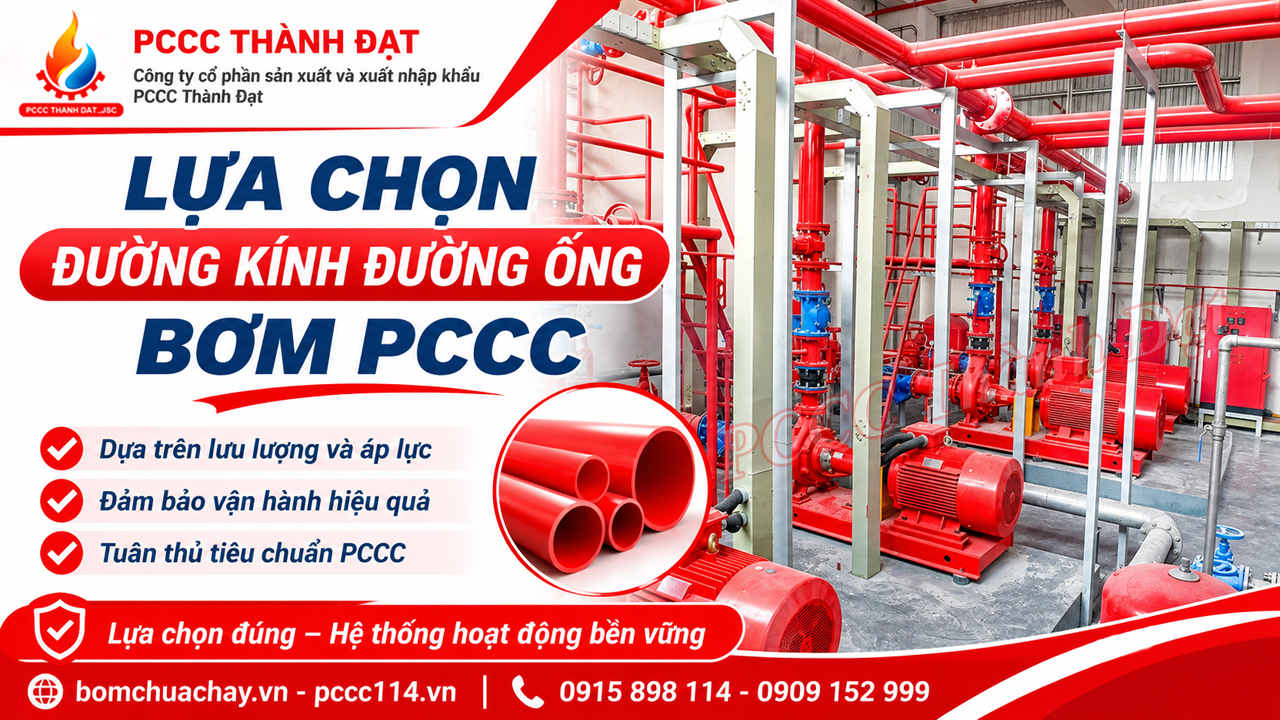 Cách lựa chọn đường kính đường ống bơm PCCC