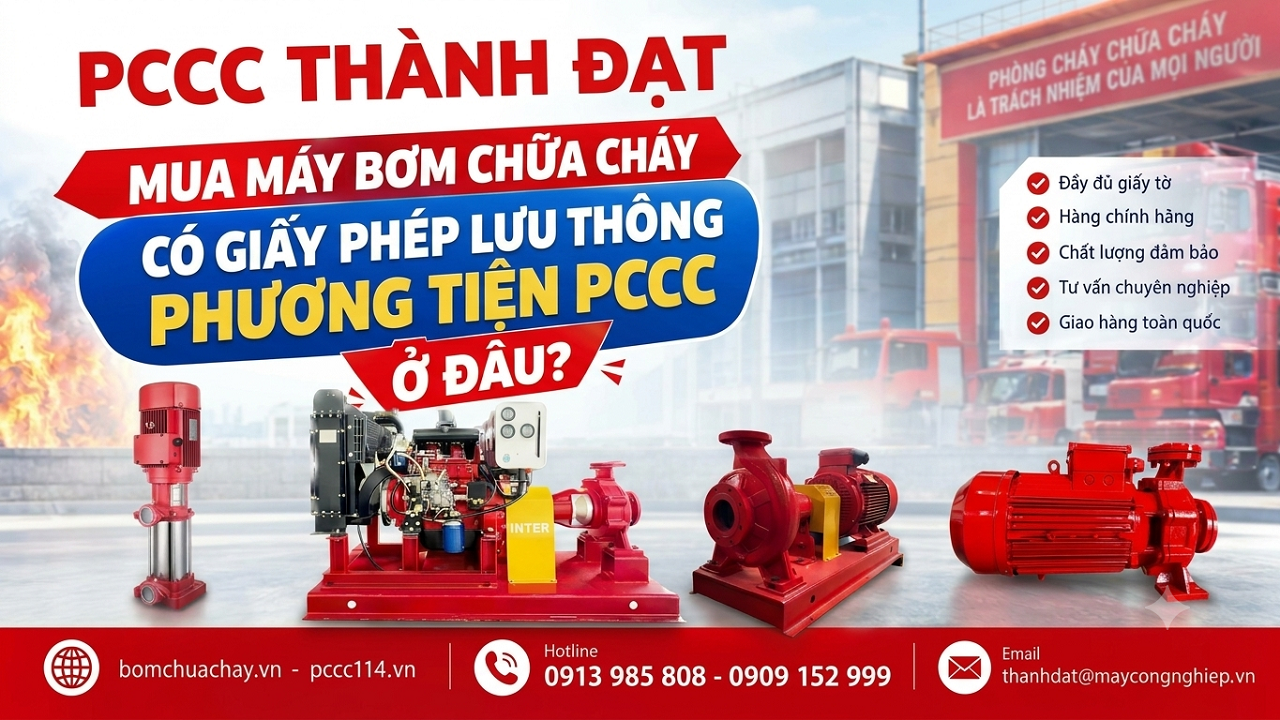 Mua máy bơm chữa cháy có giấy lưu thông phương tiện PCCC ở đâu
