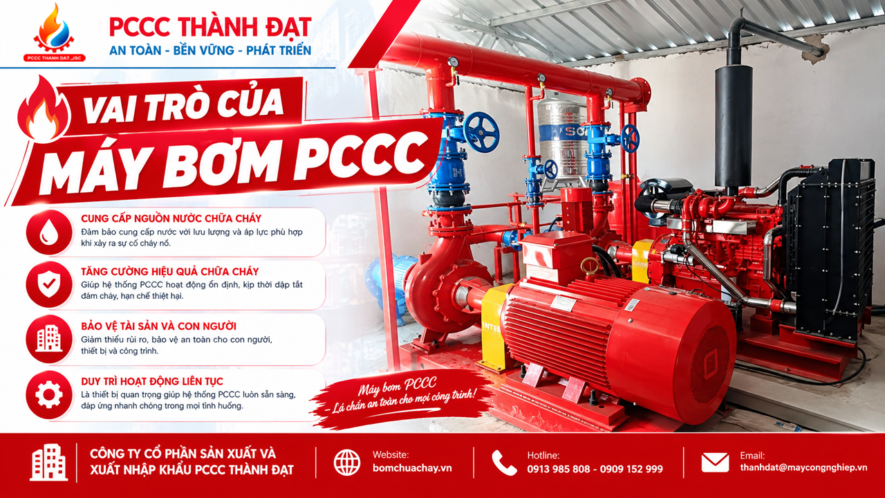 Vai trò của máy bơm PCCC trong hệ thống chữa cháy